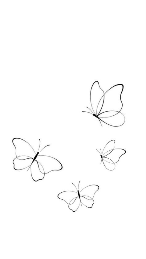 Butterfly Sketch Simple, Butterfly Tattoo Stencil Design, Butterfly Tattoo Sketch, Tattoo Pierna Mujer, Fine Line Tattoo Design, Simple Butterfly Drawing, Fine Line Butterfly, Butterfly Line Drawing, Tattoo Stencil Designs