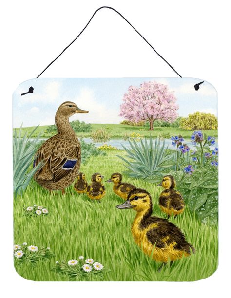 Mallard and Ducklings by Sarah Adams Wall or Door Hanging Prints ASAD0693DS66 Sarah Adams, Duck And Ducklings, Hanging Prints, Mallard Duck, Hanging Rope, Bird Garden, Mallard, Aluminum Prints, Door Hanging