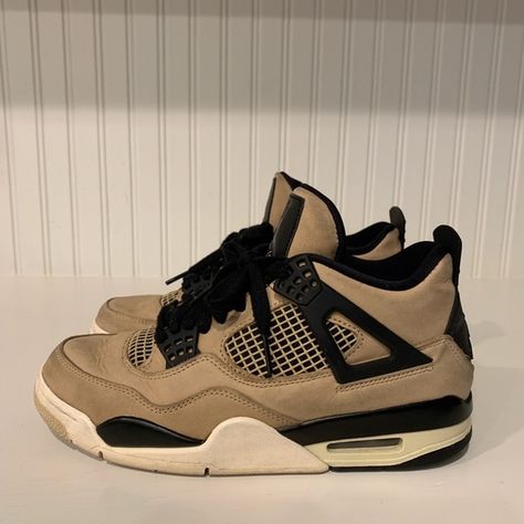 Air Jordan 4 ‘mushroom’ - size 9 women’s Brown Jordan 4s, Brown 4s, Jordan 4 Mocha, Jordan 4 Brown, Brown Jordans, Jordan 4 Mushroom, Jordan 4 Women, 4s Jordans, Jordan Shoes For Women