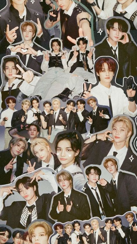 Skz <3 Hyunlix Background, Subtle Skz Wallpaper Lockscreen, Straykids Aesthetic Wallpaper, Skz Wallpaper Aesthetic, Cool Kpop Wallpapers, Kids Collage, Stray Kids Wallpaper, Kpop Backgrounds, Cute Lockscreens