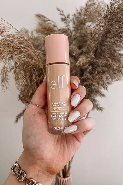 Elf Halo Glow Liquid Filter, Elf Halo Glow, Halo Glow Liquid Filter, Halo Glow, Makeup Bag Essentials, Eye Makeup Pictures, Smink Inspiration, Elf Cosmetics, Elf Makeup