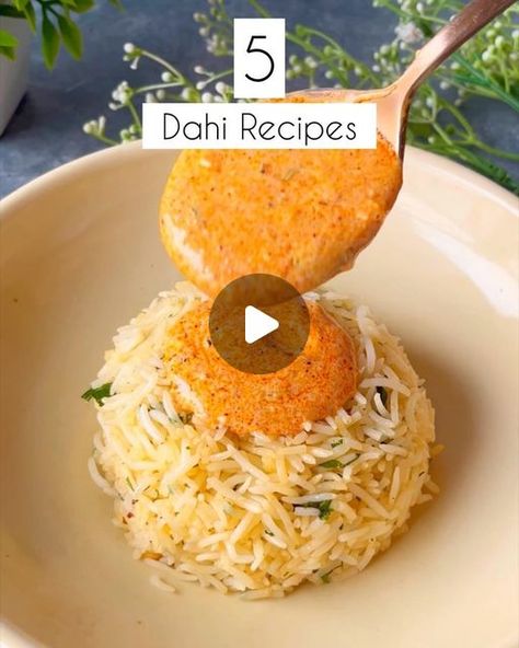 Dahi Tadka, Dahi Recipe, Blanched Spinach, Curd Rice Recipe, Herb Rice, Curd Rice, Pav Bhaji Masala, Spinach Rice, Recipe Rice