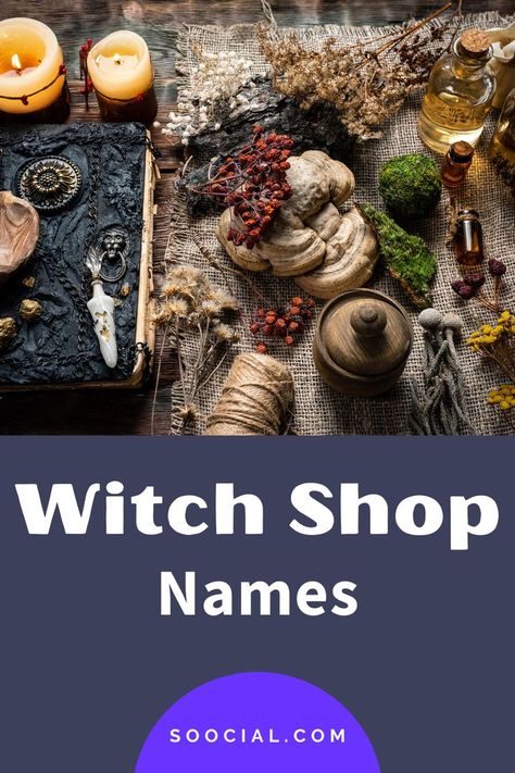 Witch House Names, Apothecary Names, Witchy Business Ideas, Witchy Store Names, Witch Business Names, Apothecary Business Names, Witchy Shop Ideas, Witchy Business Names, Witch Names Ideas