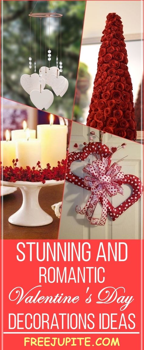 35 Stunning And Romantic Valentine's Day Decorations Ideas - Free Jupiter Romantic Evening At Home, Church Valentines, Valentine Day Table Decorations, Romantic Valentines Day Ideas, Ideas Valentines Day, Valentine Art Projects, Romantic Valentines Day, Valentines Party Decor, Valentine Centerpieces