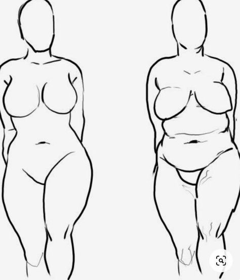 Human Mixed With Animal Drawing, Female Modeling Poses, Drawing Tricks, Positivity Art, Figure Sketches, Body Type Drawing, Body Positivity Art, Sketch Pad, Character Inspo