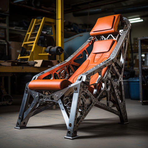 AIRCRAFT CONSTRUCTION CHAIR ,  HOME DECOR IDEAS, DECOR IDEAS Aviator Chair, Solidworks Drawings, Steampunk Furniture, Boss Chair, Industrial Style Furniture, Car Part Furniture, Automotive Furniture, Diy Furniture Decor, Furniture Design Chair