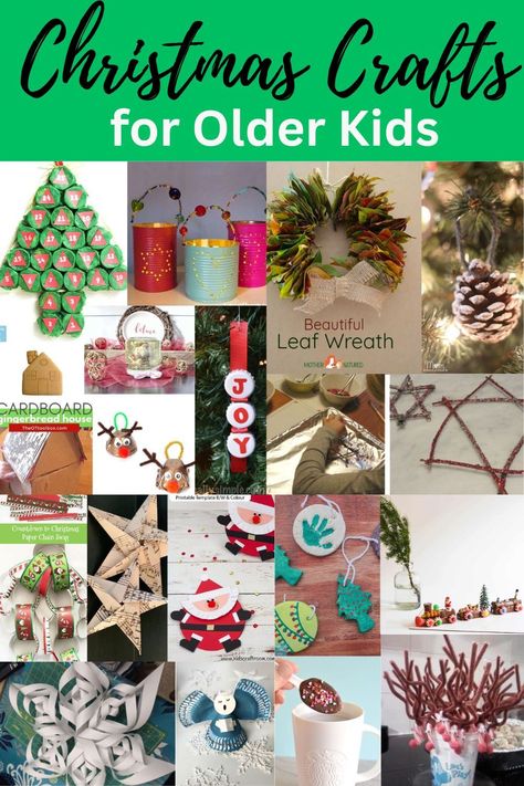 Get your older kids into the holiday spirit with these fun and easy Christmas crafts! From DIY ornaments to festive decorations, these projects are perfect for tweens and teens who want to get creative this holiday season. Whether you're looking for a fun family activity or a way to keep your older kids entertained, these Christmas crafts are sure to be a hit. Christmas Crafts For Older Kids, Crafts For Older Kids, Christmas Paper Chains, Christmas Learning, Easy Diy Christmas Gifts, Crafts For Teens To Make, Christmas Craft Projects, Fun Christmas Crafts, Holiday Crafts For Kids