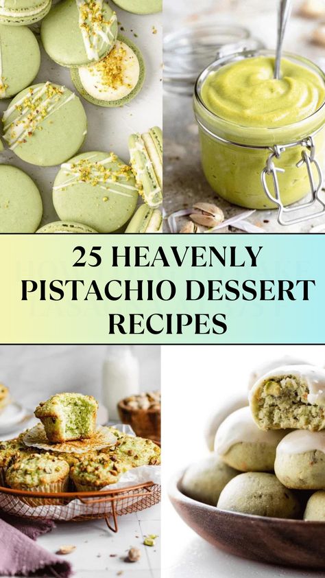 25 HEAVENLY PISTACHIO DESSERT RECIPES Recipes That Use Pistachio Cream, Chocolate Pistachio Dessert, Pistachio Bark Recipe, Pistachio Flavor Combinations, Ways To Use Pistachio Cream, Pistachio Creme Recipes, Pistachio Butter Recipe Ideas, Pistachio Butter Recipe Desserts, Recipes Using Pistachio Cream