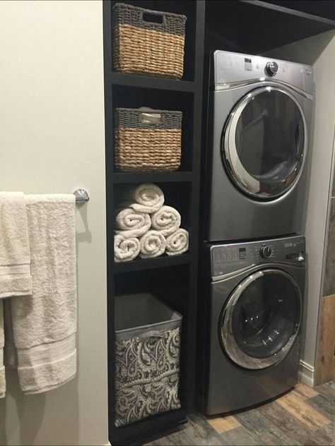 Perfect Laundry Room, Room Storage Diy, Laundry Room Renovation, Modern Laundry Rooms, Laundry Room Inspiration, Laundry Room Remodel, Laundry Closet, Laundry Room Diy, Small Laundry Rooms