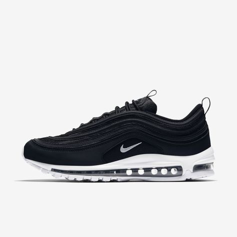 Nike Air Max 97 Black, Robes Vintage, Cheap Nike Air Max, Nike Air Shoes, Mens Shoes Black, Black And White Shoes, Hijab Chic, Men's Shoe, Mens Nike Shoes