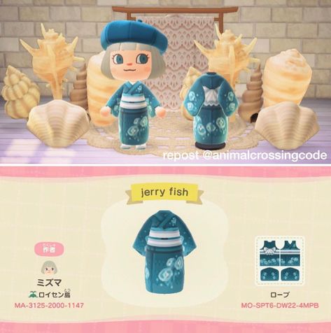 10.5k Likes, 37 Comments - Animal Crossing 🌴 (@animalcrossingcode) on Instagram: “I love that cool jellyfish kimono😍 ~ C: mizumano on twitter ~ ~ ~ Tags: #animalcrossing #acnl…” Cool Jellyfish, Animals Crossing, Animal Crossing Memes, Animal Crossing Guide, Acnh Design, Acnh Designs, Animal Crossing Qr Codes Clothes, Qr Codes Animal Crossing, Animal Crossing Characters