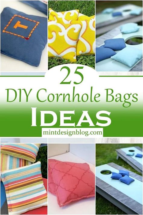 25 DIY Cornhole Bags Ideas Corn Hole Bags Diy How To Make, Corn Hole Bags Diy, Cornhole Bags Diy, Diy Cornhole Bags, Memory Pillow From Shirt, How To Make Beans, Corn Hole Bags, Regulation Cornhole Bags, Diy Cornhole