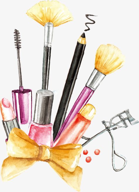 Tools Clipart, Makeup Tools Photography, Makeup Clipart, Vector Painting, Painting Makeup, Makeup Tools Products, Tool Logo, Makeup Illustration, Makeup Wallpapers