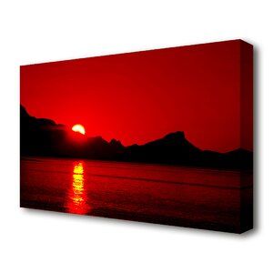 Sunset Seascape, Red Ocean, Seascape Canvas, Red Painting, Canvas Drawing, Flower Painting Canvas, Simple Canvas Paintings, Cute Canvas Paintings, Easy Canvas Art