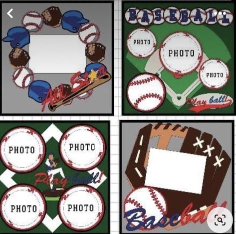 Baseball Scrapbook Layouts, Baseball Scrapbook, Scrapbooking Sports, Graduation Scrapbook, Handmade Photo Albums, Sports Page, Kids Scrapbook, Special Olympics, Baseball T