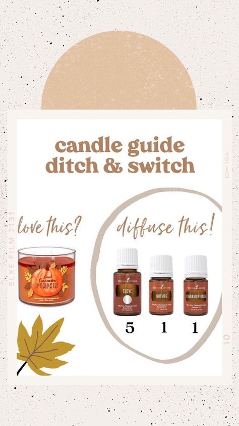 Candle Guide, Ditch And Switch, Best Essential Oil Diffuser, Essential Oils 101, Essential Oil Diffuser Blends Recipes, Young Living Essential Oils Recipes, Essential Oil Carrier Oils, Candle Smells, Essential Oil Diffuser Recipes