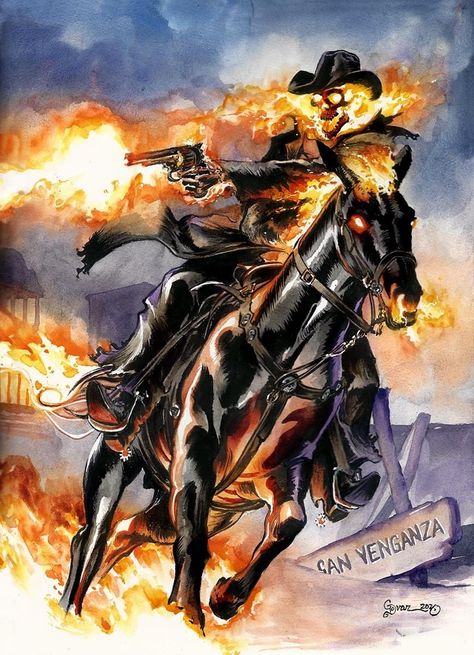 Ghost Rider Comic Art Ghost Rider Comic, Old Western, Comics Marvel, Ghost Rider, Wild West, The Original, Cowboy, Ghost, Marvel