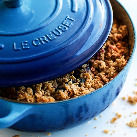 Blueberry Nectarine Crisp Recipe | Sur La Table Blueberry Nectarine Crisp, Blueberry Nectarine, Nectarine Crisp, Paleo Treats, Crisp Recipe, Nectarine, Fruit Desserts, Summer Desserts, Homemade Bread