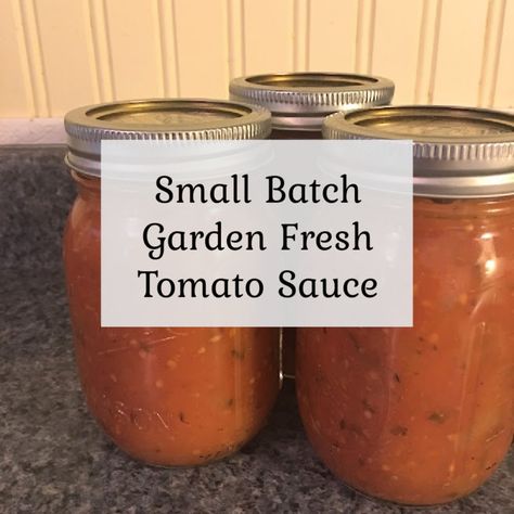 Small Batch Garden Fresh Tomato Sauce - The Cape Coop Small Batch Tomato Sauce, Canning Tomatoes Recipes, Water Bath Canning Recipes, Canned Spaghetti Sauce, Tomatoes Recipes, Canning 101, Fresh Tomato Sauce, Italian Spices, Canning Tomatoes