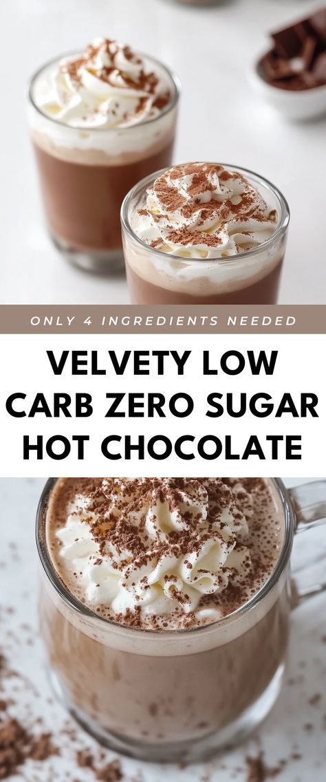 Image for Velvety Low Carb Zero Sugar Hot Chocolate Low Sugar Hot Chocolate Recipe, Sugar Free Hot Chocolate Mix Recipe Dry, Low Calorie Hot Chocolate, Hot Chocolate Mix Recipes Dry, Low Sugar Hot Chocolate, Warm Christmas Drinks, Low Carb Hot Chocolate, Keto Hot Chocolate, Sugar Free Hot Chocolate