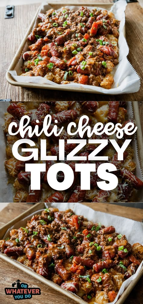 Chili Cheese Glizzy Tots Chili Cheese Recipes, Taco Spices, Prime Rib Recipe Easy, Comfort Food Dinners, Leftover Prime Rib Recipes, Little Smokies, Food Dinners, Hearty Chili, Easy Pasta Salad Recipe