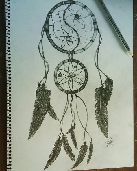 #dreamcatcher #yingyang #design #designer #art #artist Ying Yang Dream Catcher Tattoo, Ying Yang Tattoos, Yin Yang Dream Catcher Tattoo, Panda Dream Catcher Tattoo, Tiger Dream Catcher Tattoo, Ying Yang Dream Catcher, Wolf Girl Tattoos, Fox Dream Catcher Tattoo, Wolf And Dream Catcher