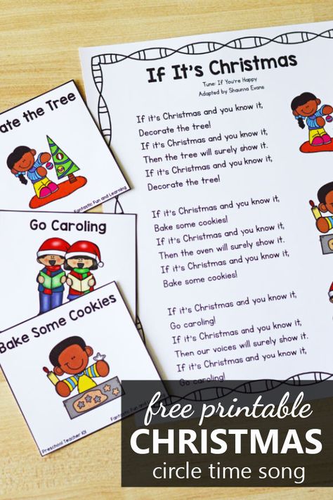 If It's Christmas Preschool Circle Time Song - Fantastic Fun & Learning Christmas Movement Activities, Movement Activities For Toddlers, Movement Songs For Preschool, Preschool Circle Time Songs, Spiders Preschool, Forest Animals Preschool, Ocean Animals Preschool, Christmas Learning Activities, Movement Songs