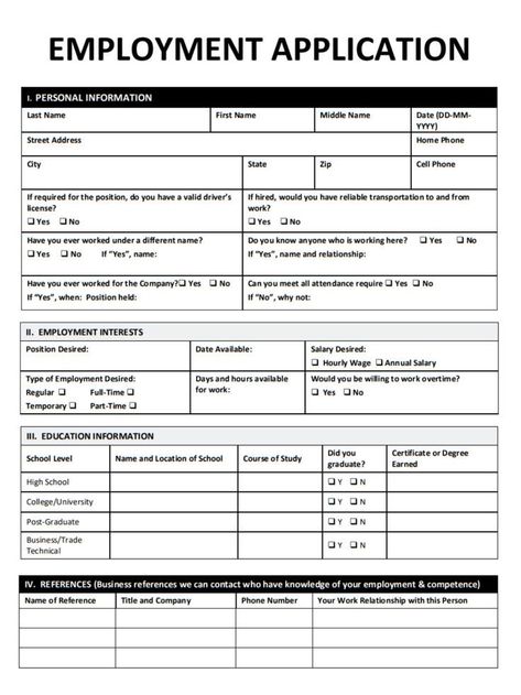 Employment Letter Sample, Application Letter For Employment, Application For Employment, Printable Job Applications, Interview Format, Employment Form, Job Application Template, Security Guard Companies, Application Template