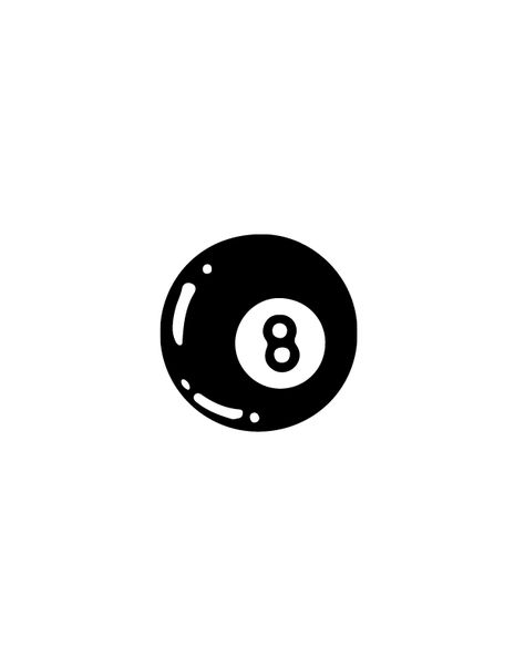 Pool Ball Tattoo Ideas, 8ball Tattoo Ideas, 8ball Wallpaper, Pool Tattoo 8 Ball, 8 Ball Pfp, 8 Ball Drawing, 8 Ball Tattoo Outline, Eight Ball Tattoo, 9 Ball Tattoo