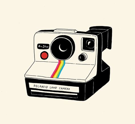 Polaroid Drawing Ideas, Old Polaroid Camera, Old Cameras Aesthetic, Polaroid Drawing, Old Polaroid, Japan Winter, Instagram Username Ideas, Camera Drawing, Polaroid Photography