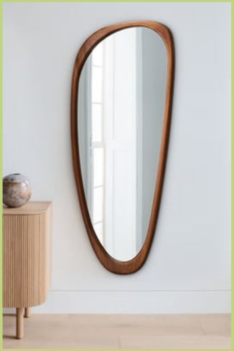 Enhance your home's aesthetic appeal with the hottest trend in modern decor - trendy blob mirrors. Discover an exquisite assortment of uniquely shaped mirrors that effortlessly elevate your space, combining contemporary allure with timeless elegance. Stay ahead of the style curve and immerse yourself in the captivating world of highly sought-after blob mirror designs. Oblong Mirror, Mirror Wood Frame, Blob Mirror, Blob Mirrors, Wall Mirror Wood, Full Length Wall Mirror, Farmhouse Mirror, Bathroom Vanity Decor, Farmhouse Mirrors