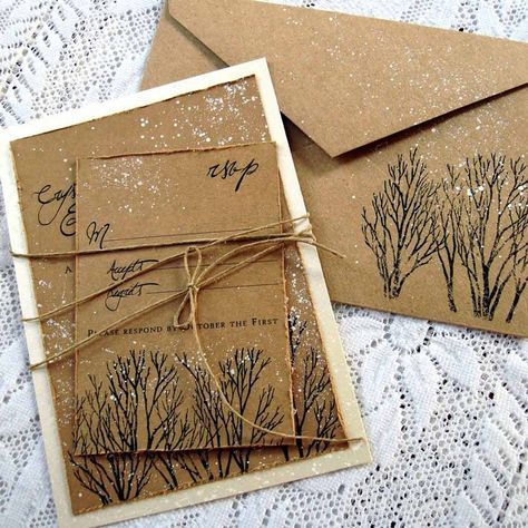 diy-hand-painted-wedding-invitations Christmas Wedding Invitations Elegant, Invitation Creative, Winter Invitations, Christmas Wedding Invitations, Rustic Winter Wedding, Trendy Wedding Invitations, Hand Painted Wedding, Winter Wedding Invitations, Simple Invitation