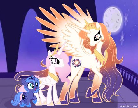 Mlp Evil Celestia, Celestia And Luna Parents, Luna And Celestia Mlp, Celestia And Luna Fanart, Princess Celestia And Luna, Queen Galaxia, Queen Celestia, Mlp Luna, Toshiro Hitsugaya