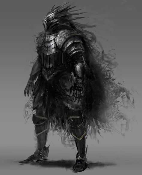 black knight, Morgan Yon on ArtStation at https://www.artstation.com/artwork/r9Kw5 The Story, Black And White, White, Black