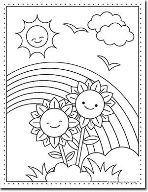 Photo For Coloring, Flower Coloring Sheets, Kindergarten Coloring Pages, Coloring Drawing, Spring Coloring Pages, Summer Coloring Pages, Free Coloring Sheets, Coloring Sheets For Kids, Fall Coloring Pages