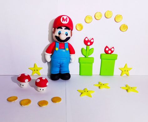 Mario Piranha Plant, Piranha Plant, Mario Cake, Kids Clay, Color Dust, Lollipop Sticks, Fondant Toppers, Edible Ink, Candy Making