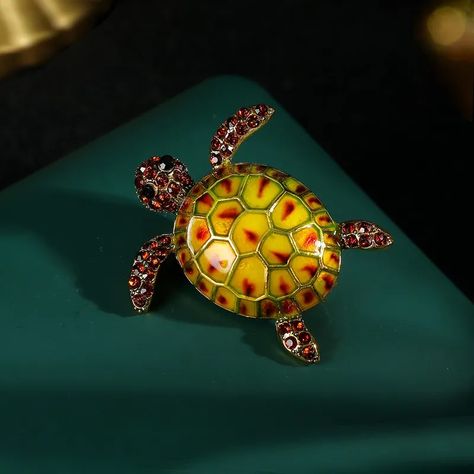 Occasion:
  Holiday, Banquet
Classification:
  Brooches
Inlay Material:
  Rhinestones Lapel Pins Suit, Personality Gifts, Yellow Sea, Turtle Brooch, Turtle Decor, Turtle Design, Animal Brooch, Crystal Brooch, Pin Jewelry