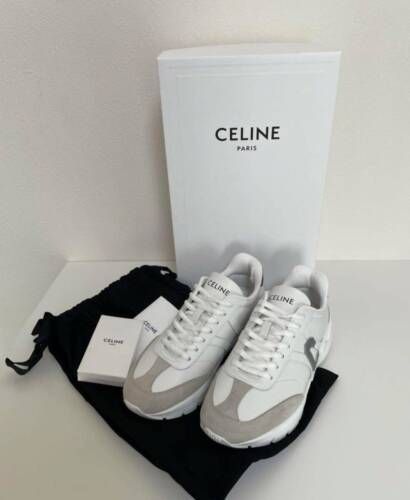 ad eBay - CELINE White Runner CR-02 Lace-up Sneakers 6.5 Made in Italy - Buy Now, click the link (eBay) Celine Logo, White Runners, Celine Shoes, Elegant Shoes, Click The Link, Women's Shoes, Second Hand, Buy Now, In Italy