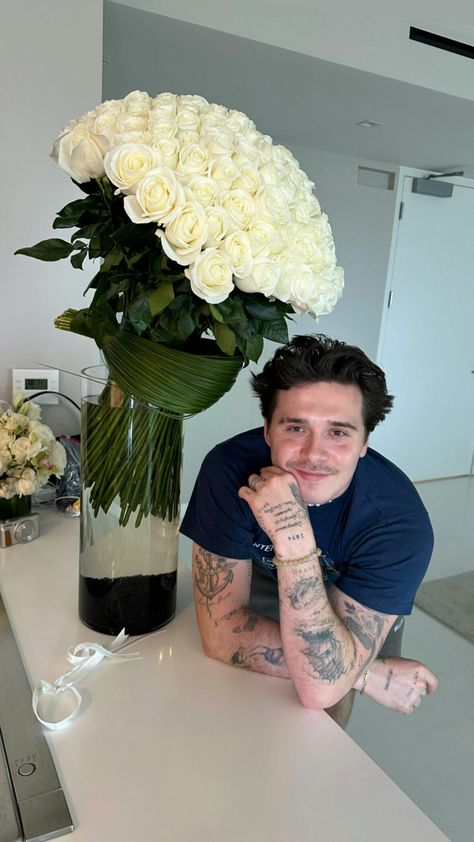 Brooklyn Beckham Tattoo, Nicola Anne Peltz, Hector Bellerin, Flowers For Men, Start A Family, Nicolas Peltz, Brooklyn Beckham, Up Theme, My Best Friend