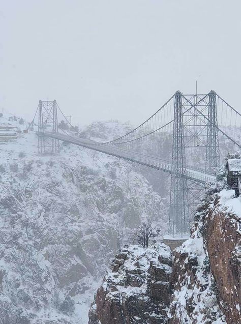 Royal Gorge bridge - Canyon City, CO. February 5, 2020 Royal Gorge Bridge, Hanging Bridge, Canyon City, Royal Gorge, Bay Bridge, Wonders Of The World, Winter Wonderland, Bridge, Wonder