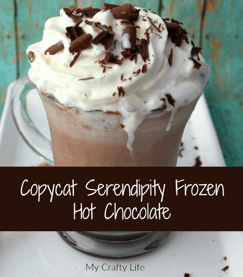 Serendipity Frozen Hot Chocolate Recipe, Cold Hot Chocolate Recipe, Frozen Hot Chocolate Recipe, Best Hot Chocolate Recipes, Cookies Cupcake, Frozen Hot Chocolate, Cocoa Recipes, Chocolate Drink, Hot Chocolate Recipe