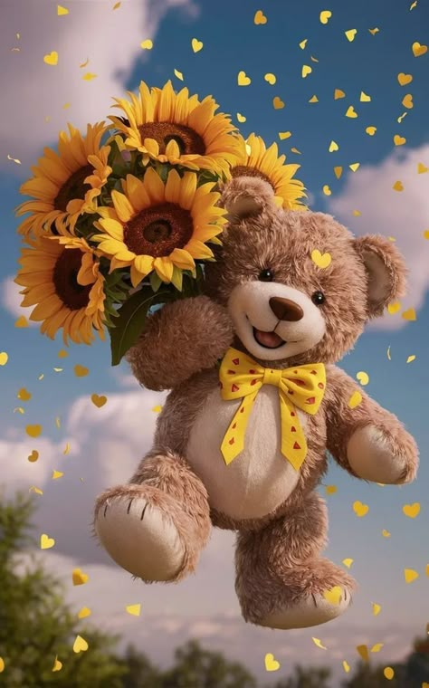 Happy Teddy Day Images, Happy Birthday Flower Cake, Teddy Day Images, Cute Teddy Bear Pics, Teddy Pictures, Teddy Bear Images, Saved Tattoo, Teddy Day, Teddy Bear Wallpaper