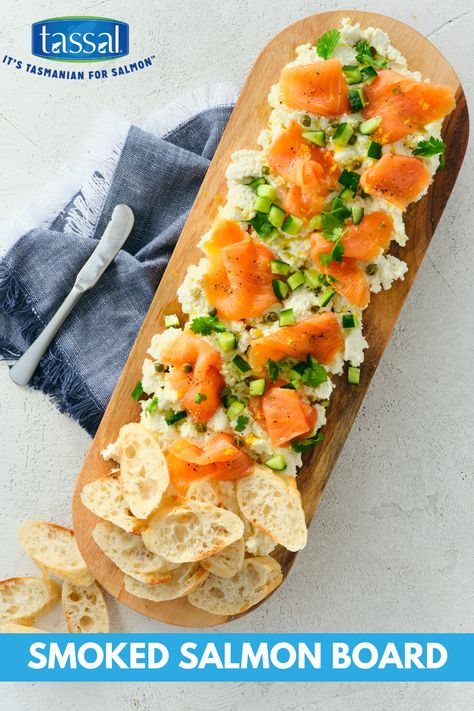 Ricotta Board, Salmon Spread, Coriander Leaves, Breadsticks, Ground Black Pepper, Smoked Salmon, Black Pepper, Ricotta, Feta