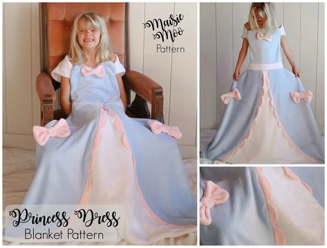 DIY Princess Dress Wearable Blanket Sewing Pattern Cricut SVG | Etsy Princess Blanket, Princess Blankets, Princess Diy, Sewing Things, Weighted Blankets, Kids Sewing, Basic Knowledge, Cinderella Dresses, Top Sewing Pattern