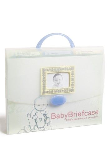 Free shipping and returns on BabyBriefcase® Document Organizer at Nordstrom.com. Frosted plastic briefcase organizes all baby-related paperwork, from birth certificate and insurance information to equipment warranties and thank-you notes. A vintage-inspired frame at the front finishes the charming and practical piece. Document Organizer, Baby Information, Neutral Baby Gifts, Organizing Paperwork, Plastic Letters, Newborn Hospital, Documents Organization, Baby Organization, Birth Certificate