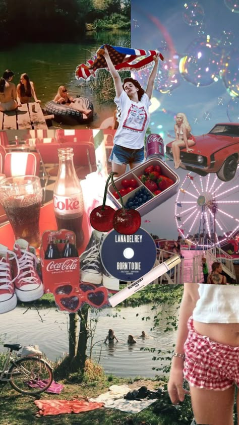 Born to die summer Born To Die Summer Aesthetic, Born To Die Summer, Vintage Americana Aesthetic, Americana Outfits, Coney Island Baby, Americana Aesthetic, Diy Room Decor Videos, Red Dirt, American Baby