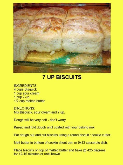 Recipe for easy 7-up Biscuits recipe to try with my new gluten free Bisquick. Popeyes Biscuits, 7 Up Biscuits Recipe, Easy Biscuit, 2023 Food, Bisquick Recipes, Biscuit Recipes, Breakfast Casseroles, Biscuit Bread, Knead Bread