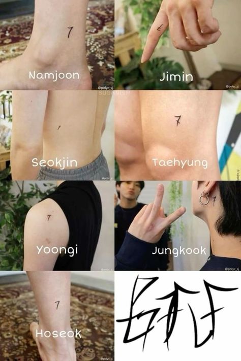 V 7 Tattoo, Kpop Tattoos Ideas, Bts Piercings, Taehyung Tattoo, Fire Bts, Minimal Tattoo Designs, Bts Tattoo, Kpop Tattoos, Crazy Tattoos