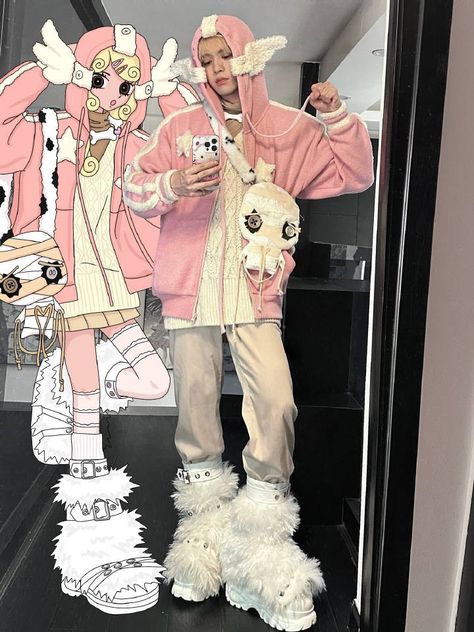 Cute Male Fashion, Juminocore Outfit Male, Bimbocore Outfits Male, Harajuku Fashion Street Men, Harajuku Mens Fashion, J Fashion Men, Pink Boy Outfit, Gyaru Boy, Kawaii Clothes Boy