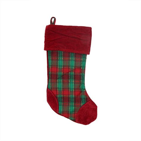 From the holiday Traditions Collection Either keep within your classic decorating scheme or add some tradition to your modern decor with this quintessentially holiday stocking Comes ready-to-hang on matching red fabric loop One-sided design Care instructions: spot clean only Dimensions: 19" H x 8.5" W Material(s): polyester Target Christmas Stockings, Pottery Barn Christmas Stocking, Traditional Holiday Decor, Minnie Christmas, Tropical Christmas, Christmas Stocking Holders, Cheap Christmas, Stocking Tree, Holiday Store